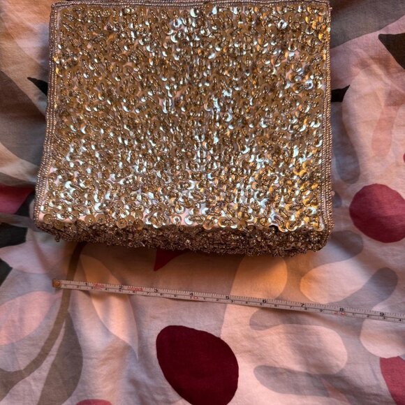 Silver sequin handbag - Picture 4 of 5